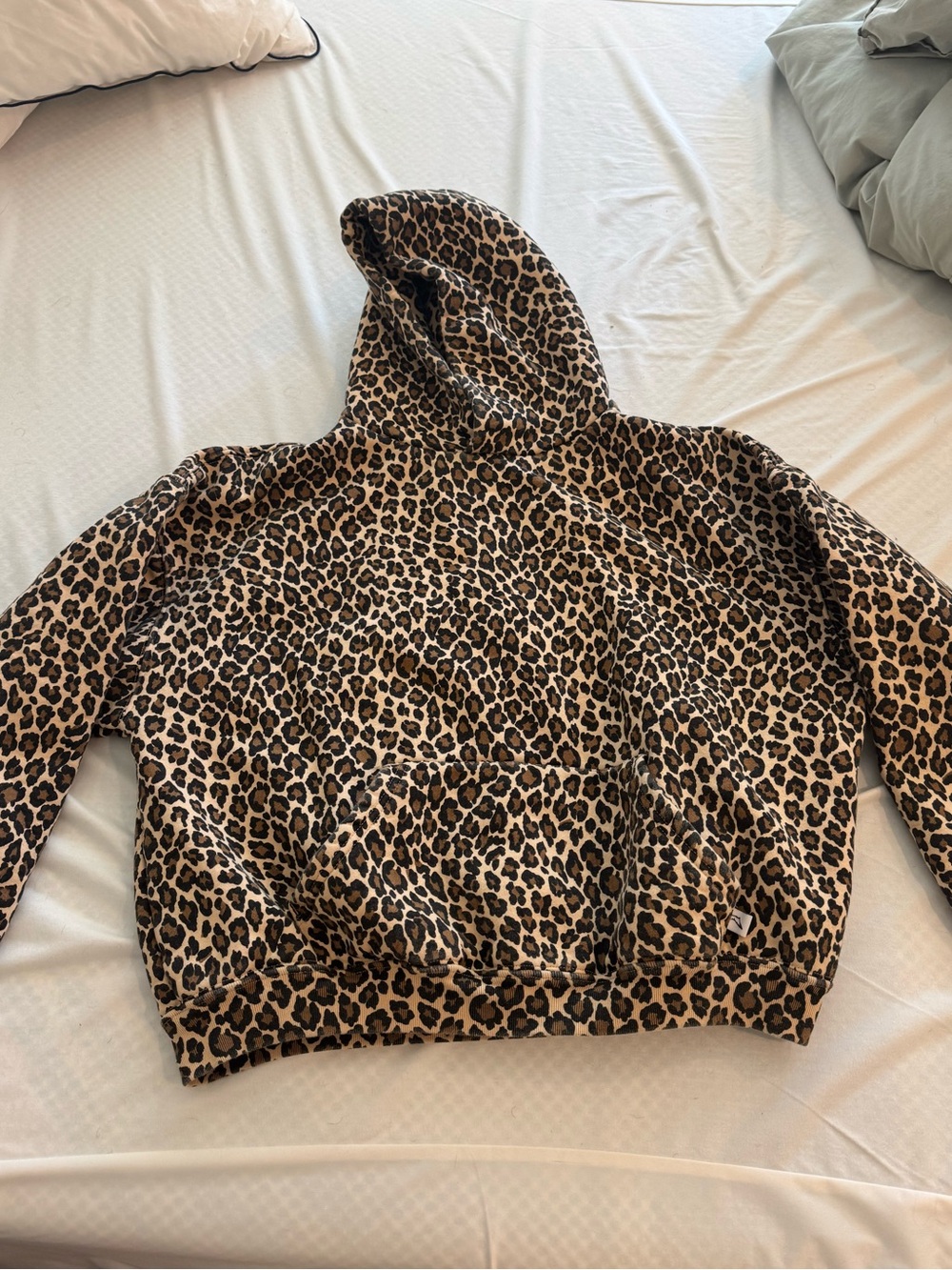 Women's Leopard Print Hooded Sweatshirt - Brown Animal Print Hoodie